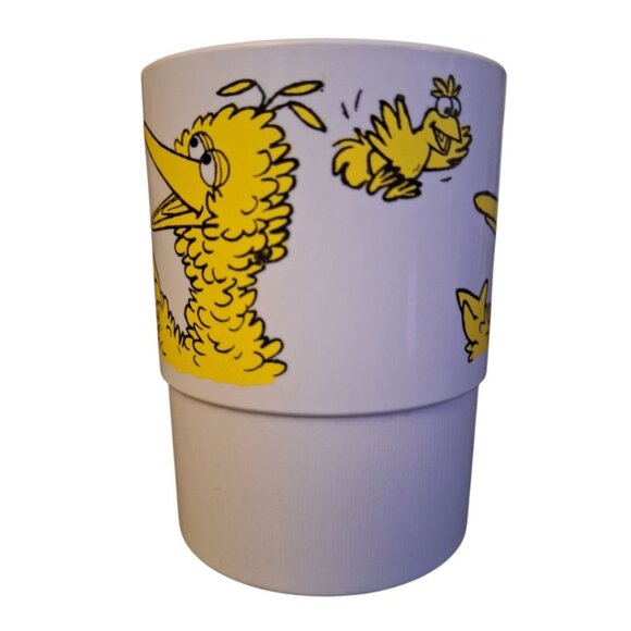 Big Bird Cup Vintage Plastic Muppets 1977 USA Made Kids Sesame Street Yellow - Picture 5 of 9